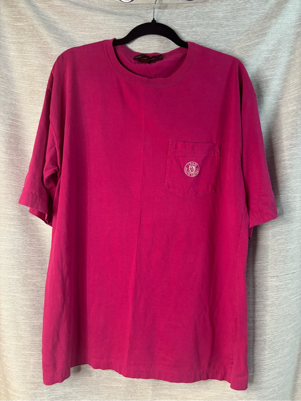 Ralph Lauren Men's Short-Sleeve Pocket Tee in Fuchsia